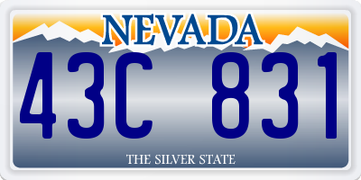 NV license plate 43C831