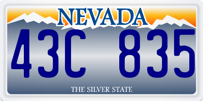 NV license plate 43C835