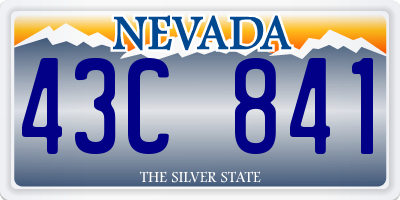 NV license plate 43C841