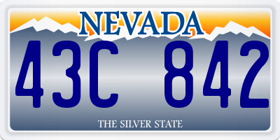 NV license plate 43C842