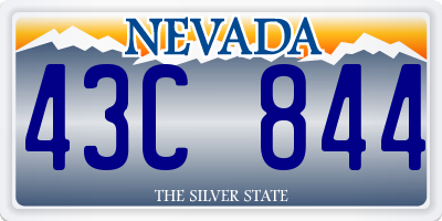 NV license plate 43C844