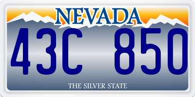 NV license plate 43C850