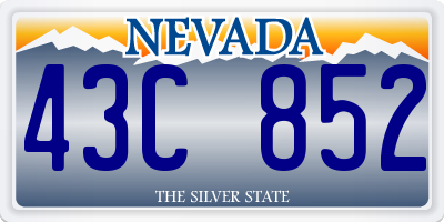 NV license plate 43C852