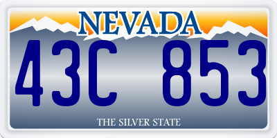 NV license plate 43C853