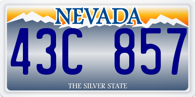 NV license plate 43C857