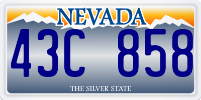 NV license plate 43C858