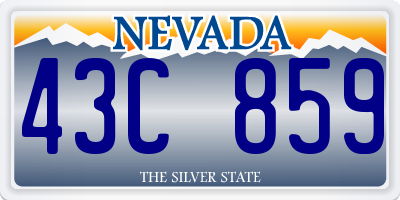 NV license plate 43C859