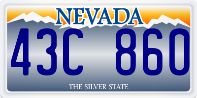 NV license plate 43C860