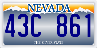 NV license plate 43C861