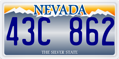 NV license plate 43C862