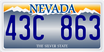 NV license plate 43C863
