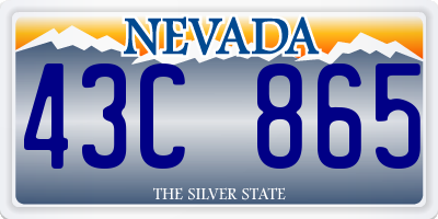 NV license plate 43C865