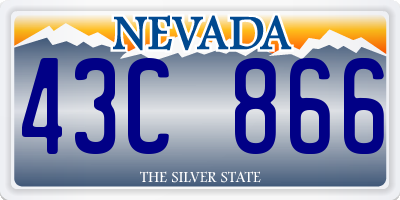 NV license plate 43C866