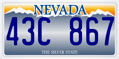 NV license plate 43C867