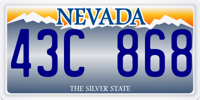 NV license plate 43C868