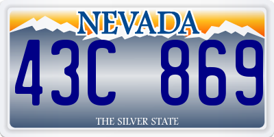 NV license plate 43C869