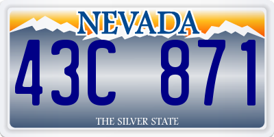 NV license plate 43C871