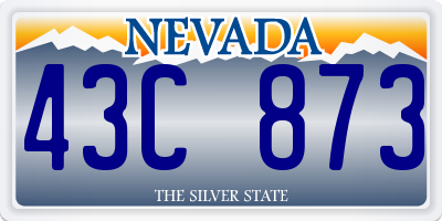 NV license plate 43C873