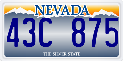 NV license plate 43C875
