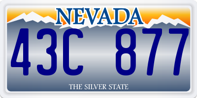 NV license plate 43C877