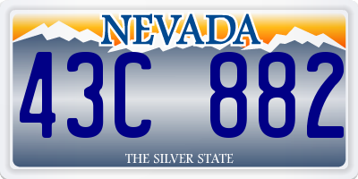 NV license plate 43C882