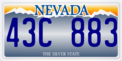 NV license plate 43C883