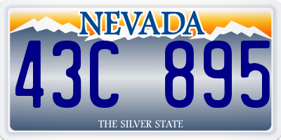 NV license plate 43C895
