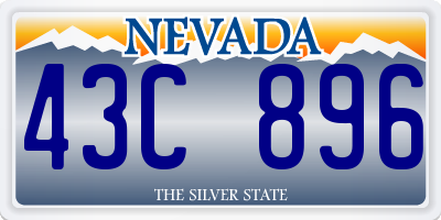 NV license plate 43C896