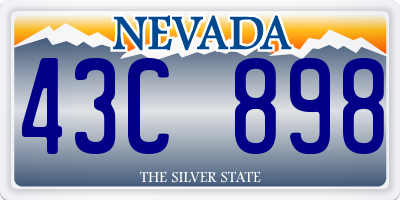 NV license plate 43C898