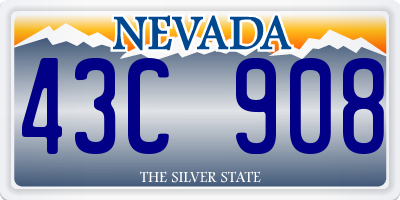 NV license plate 43C908