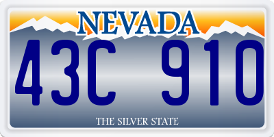 NV license plate 43C910