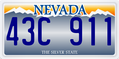 NV license plate 43C911