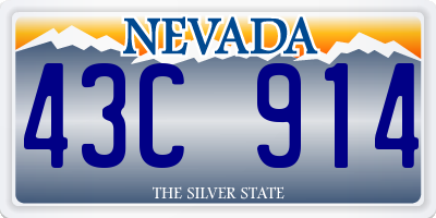 NV license plate 43C914