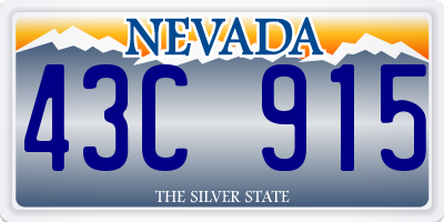 NV license plate 43C915