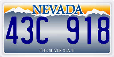 NV license plate 43C918