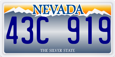 NV license plate 43C919