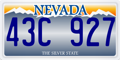 NV license plate 43C927
