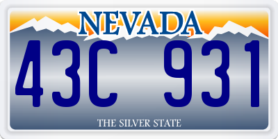 NV license plate 43C931