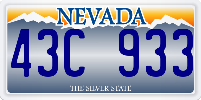 NV license plate 43C933