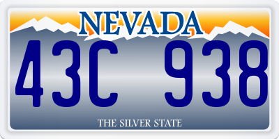 NV license plate 43C938