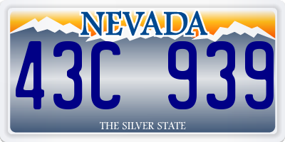 NV license plate 43C939