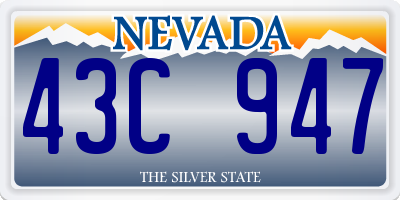 NV license plate 43C947