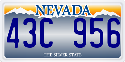 NV license plate 43C956