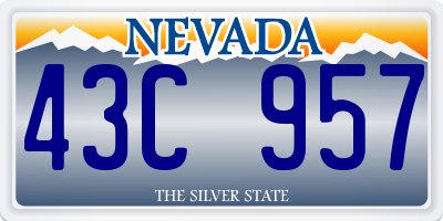 NV license plate 43C957