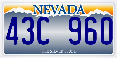 NV license plate 43C960