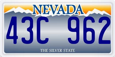 NV license plate 43C962
