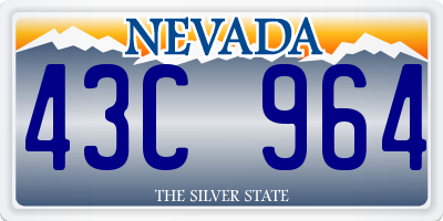 NV license plate 43C964