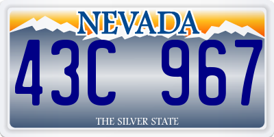 NV license plate 43C967