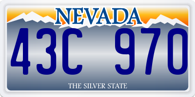 NV license plate 43C970