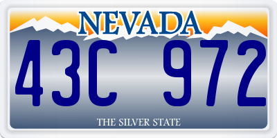 NV license plate 43C972